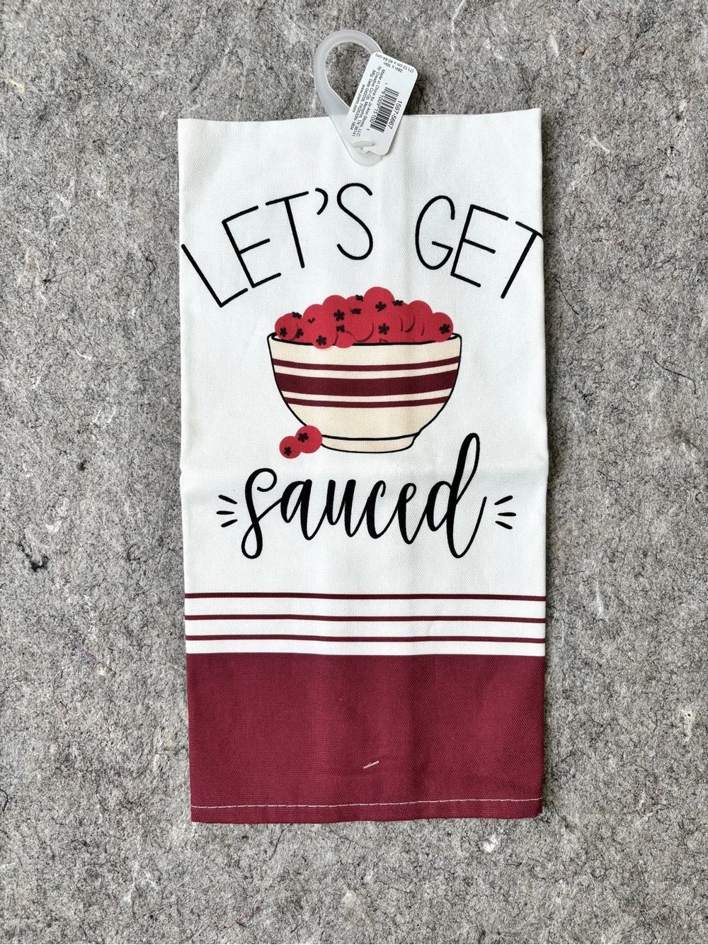 Thanksgiving food themed tea towels cranberries pumpkin pie 100% cotton